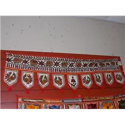 HAND CRAFTED WALL PENNANT - RED