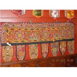 HAND CRAFTED WALL PENNANT - RED & BLACK