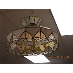 LEADED GLASS CEILING LAMP