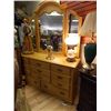 Image 1 : OAK DRESSER WITH  WING MIRROR - NEW - 8 DRAWER