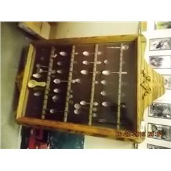 SPOON COLLECTION IN GLASS & WOOD CASE