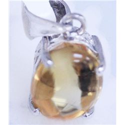 9.50 CTW CITRINE PENDANT .925 STERLING SILVER