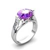 Image 1 : Genuine 4.59 ctw Amethyst Ring 10k W/Y Gold