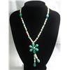 Image 1 : 300CTW BLUE TURQUOISE FLOWER AND WHITE AND BLUE