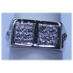 26.60 CTW CZ RING .925 STERLING SILVER