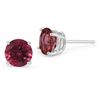 Image 1 : Genuine 0.90 ctw Ruby Stud Earrings 14kt Gold-White