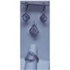 Image 1 : 64.25 CTW MICRO PAVE CZ EARRING, RING,PENDANT SET .925