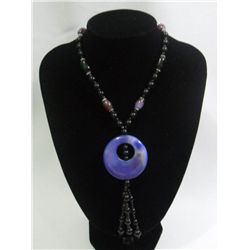 650CTW BLACK ONEX AND AMETHYST PENDANT