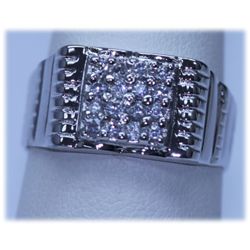 17.00 CTW CZ RING .925 STERLING SILVER