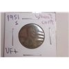 Image 1 : 1951S VF+  Wheat Cent