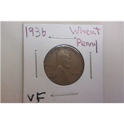 1936 VF Wheat Cent