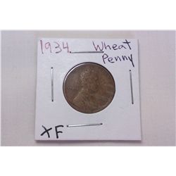 1934 XF Wheat Cent