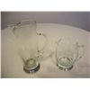 Image 1 : Set Of *2* Duncan Miller Iced Tea & Lemonade Glass Pitchers Sterling Silver Base
