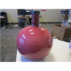 Italian Large Pink/Grey Designer Art Glass Vase Dolbi Cashier 1980