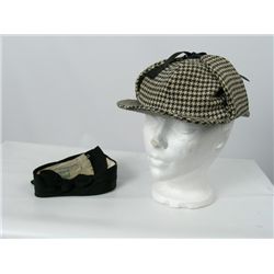 Sherlock Holmes( Basil Rathbone) Deerslayer Cap & Dr. Watson (Nigel Bruce) Dress Tie