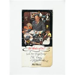 Mel Blanc Autographed Card