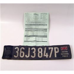 Edge Of Tomorrow Call Sheets And Military License Plate Prop