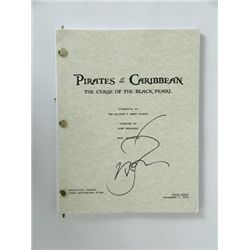 Pirates Of The Caribbean Curse of the Black Pearl Script Signed by Johnny Depp