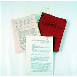 Blood Sport (Poetry In Motion) Signed Larry Hagman Script & Contracts