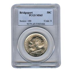 Certified Commemorative Half Dollar Bridgeport MS65 PCG