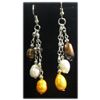 Image 1 : TRICOLOR PEARL SILVER DANGLING EARRINGS;AUTHENTIC PHILI