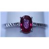 Image 1 : 9.05 CTW RUBY AND DIAMOND RING .925 STERLING SILVER