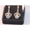 Image 1 : 50.00 CTW ANTIQUE LOOKING OPAL DANGLING EARRINGS .925 S