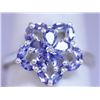 Image 1 : 13.70 CTW TANZANITE RING .925 STERLING SILVER