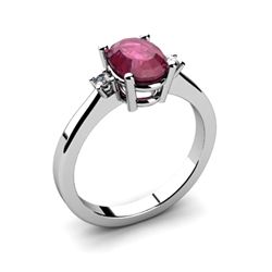 Ruby 1.55ctw Ring 14kt White Gold