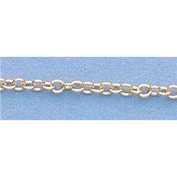 Pure Gold 16" 14kt Italian Gold-Yellow or White 1.3mm, Oval Link Chain Gauge:030, 1.7gr