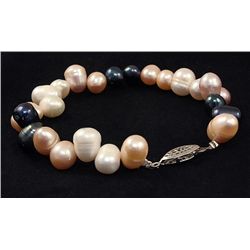 121.96CTW 7" MULTI-COLOR FRESHWATER PEARL BRACELET