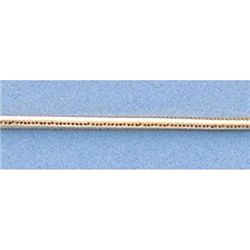 Pure Gold 16" 14kt Italian Gold-Yellow or White 0.7mm, D/C Snake Chain Gauge:022, 2.0gr