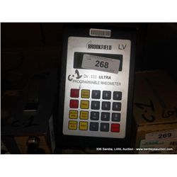 BROOKFIELD DV-3 ULTRA PROGRAMMABLE RHEOMETER
