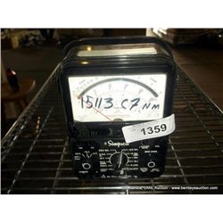SIMPSON 260 VOLT OHM MILLIMETER (print sequence:) 721981