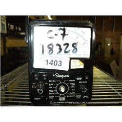 SIMPSON 260 VOLT OHM MILLIMETER (print sequence:) 18328