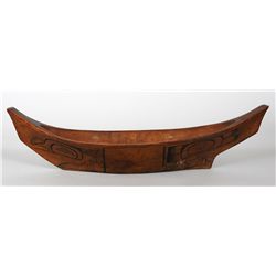 Haida Canoe with Pained Design 19" L. 5 1/4" L.  Good Condition