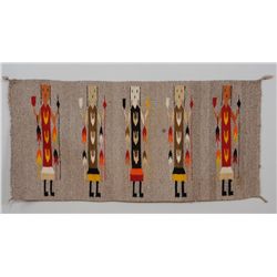Navajo Yei Rug 19"x 39"  Good Condition