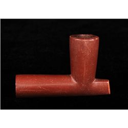 Plains Catlinite Pipe 3 1/2" L. 2 1/4" H.  Good Condition with Very Minor Chips