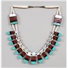 Image 2 : Zuni Turquoise, Catlinite and Shell Reversible Necklace
