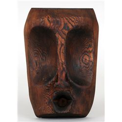 Ellen Neel Tsonoqua Mask, Signed 8 5/8" H. 5 3/4" W.  Good Condition