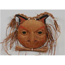 Stan Greene Horned Owl Mask 11" H. 13" W.  Good Condition