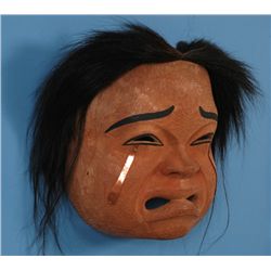Beau Dick Crying Spirit Mask with Copper Tears 15" H. 14 1/2" W.  Fine Condition