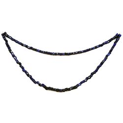 Strand of 19TH C. Russian Blue Faceted Trade Beads, Approx. 120 Beads  Good Condition