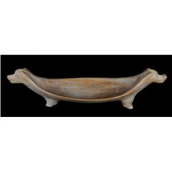 Quileute Wood Feast Bowl Collected From Chief of Forks, WA 1890's, with Male and Female Wolf, May Re