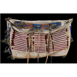 19TH C. Sioux Beaded Possible Bag, Deaccessioned Glenbow Museum From the Roe Collection 18  L. 10  W