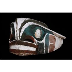 Northwest Coast Sea Lion Canoe Prow ca. 1900  26" L. 16" W.  Good Condition