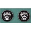 Image 1 : Bill Reid Silver Cufflinks, Beaver Design and Signed Haida Art Reid 1" D.  Fine Condition