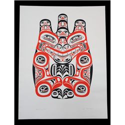 Bill Reid Serigraph "Haida Grizzly Bear" 1970  170/600  19 3/4"x 25 3/4"  Good Condition