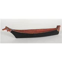 19TH C. Makah Canoe, Finely Carved 19" L. 4 1/4" W.  Good Condition