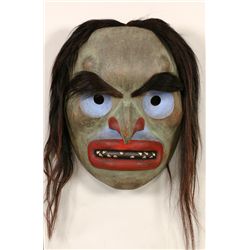 Beau Dick Bukwus Mask with Horse Hair 19" H. 15" W.  Good Condition